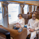 Le Chef de l’Etat Félix Tshisekedi et la Première Dame Denise Nyakeru Tshisekedi dans le train